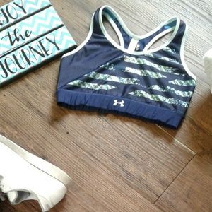 Blue Under Armour Racerback sports bra